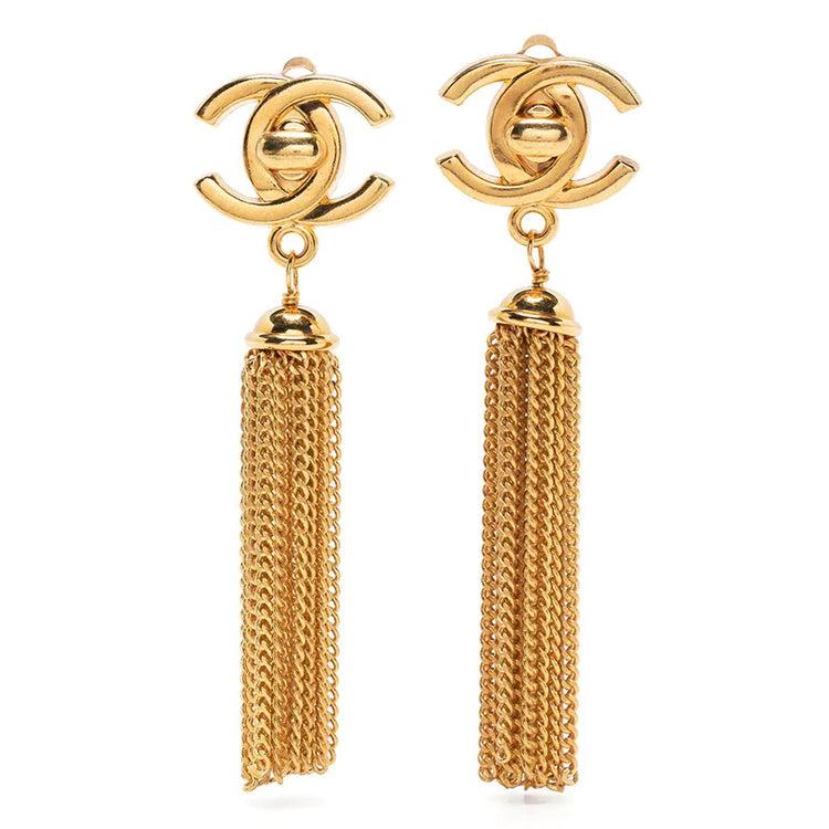 Turn-lock Tassel Clip-on Earrings - Rewind Vintage Affairs