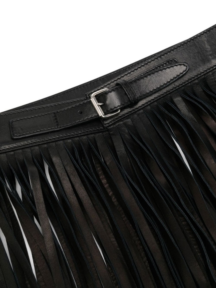 Fringed Leather Belt - Rewind Vintage Affairs