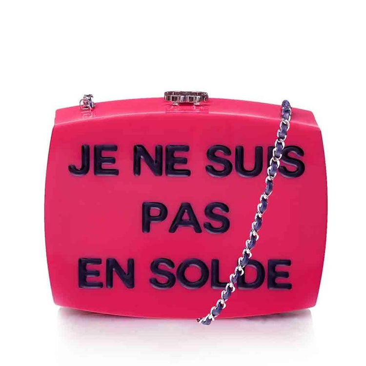 Chanel Je Ne Suis Pas En Solde Minaudiere Clutch