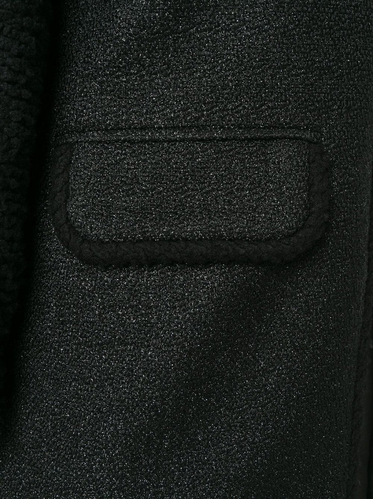 Black Tweed Coat - rewindvintageofficial
