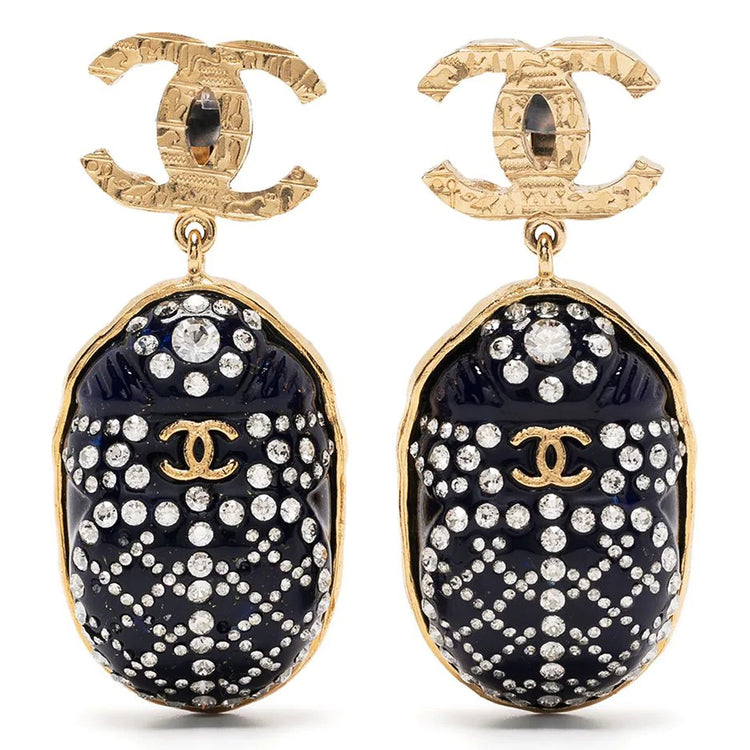Blue Beetles Dangle earrings - Rewind Vintage Affairs