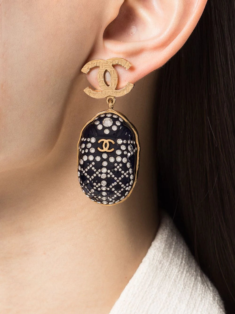 Blue Beetles Dangle earrings - Rewind Vintage Affairs