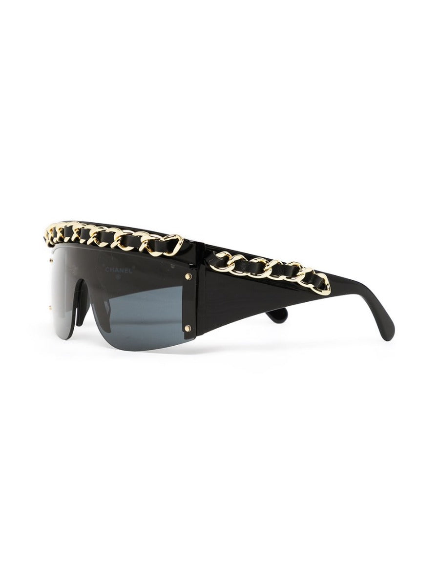 Chain Embellished Sunglasses - Rewind Vintage Affairs