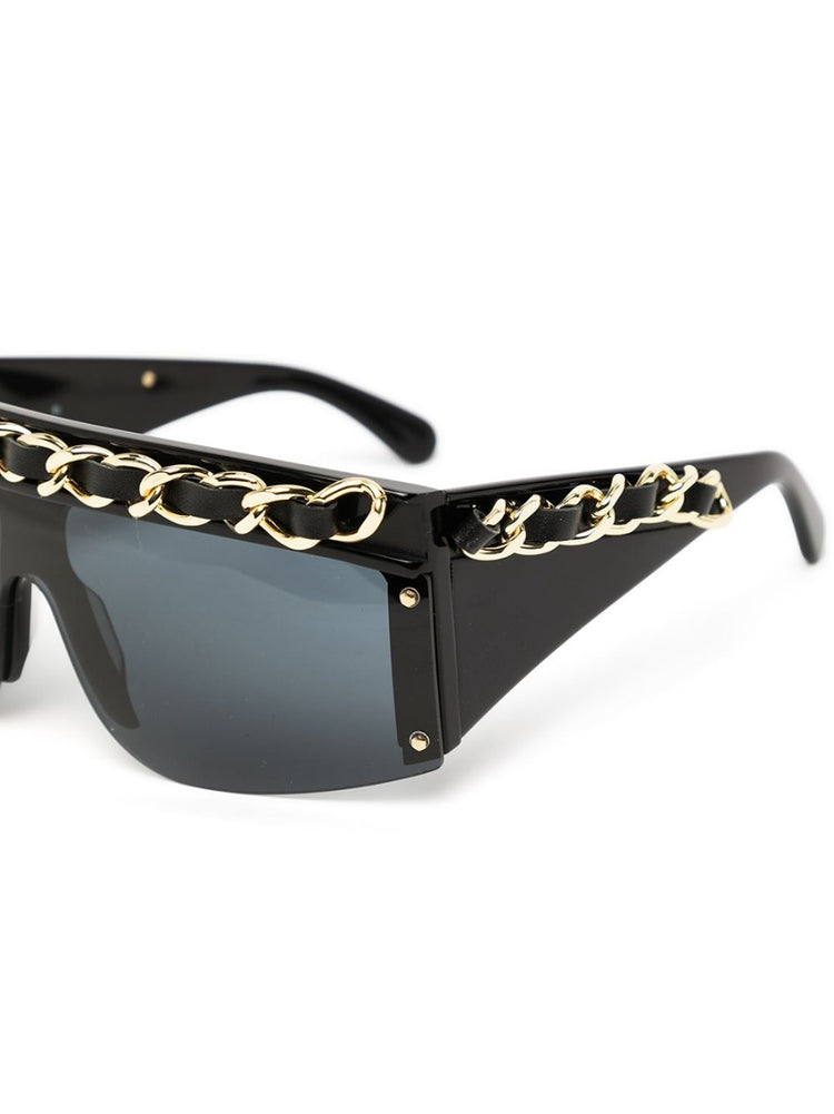 Chain Embellished Sunglasses - Rewind Vintage Affairs