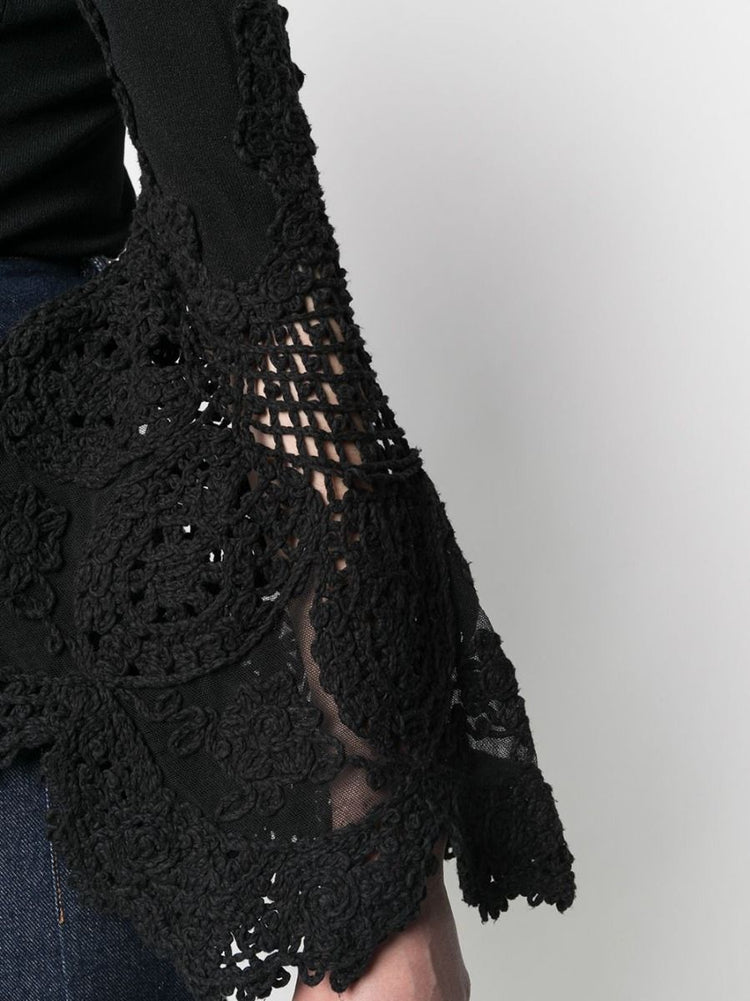 Crochet Sleeve Jumper - rewindvintageofficial