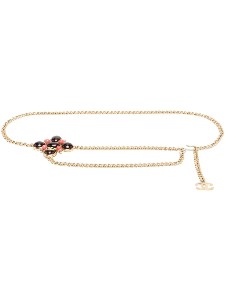 Gem Charm Logo Chain Belt - Rewind Vintage Affairs