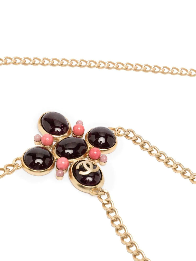 Gem Charm Logo Chain Belt - Rewind Vintage Affairs