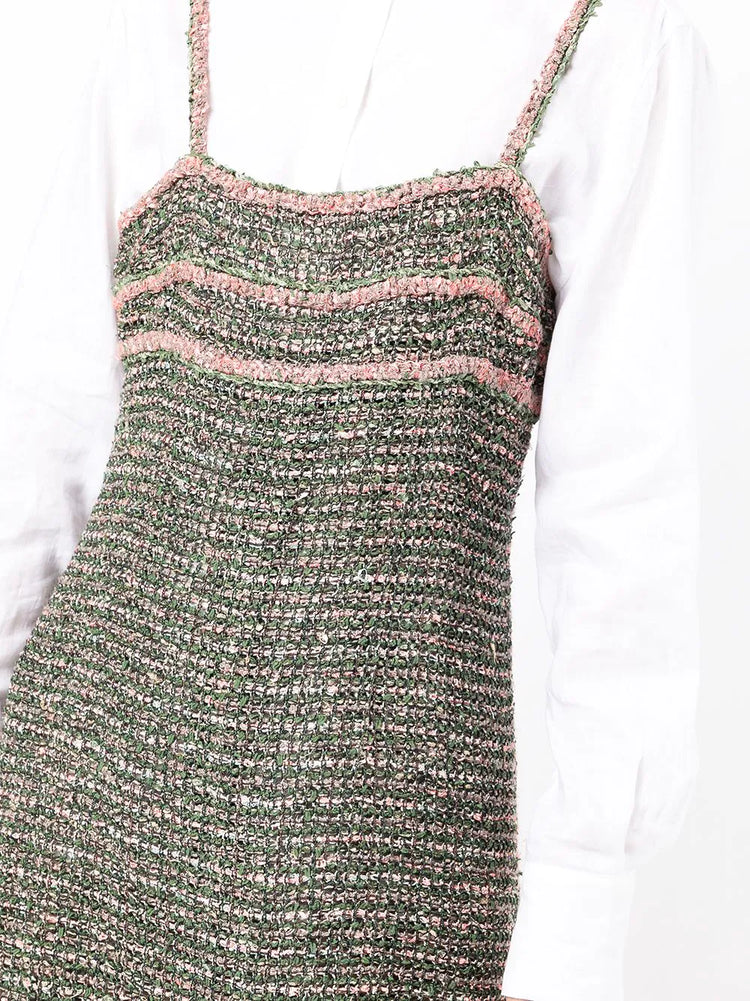 Green Tweed dress - Rewind Vintage Affairs