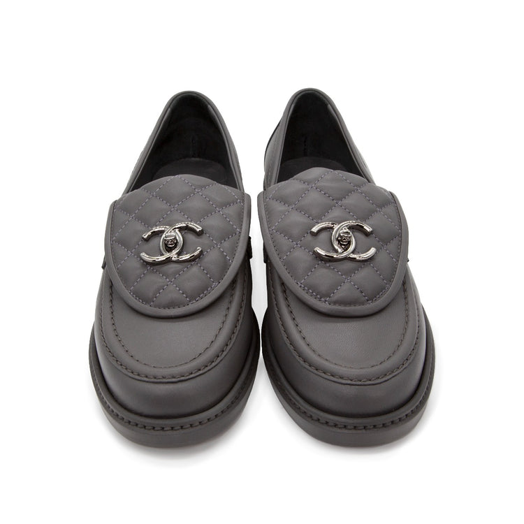 CC Quilted Leather Loafers - Rewind Vintage Affairs