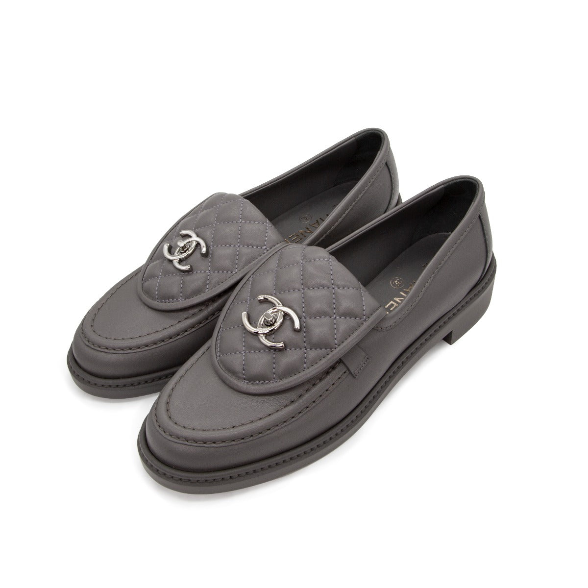 CC Quilted Leather Loafers - Rewind Vintage Affairs
