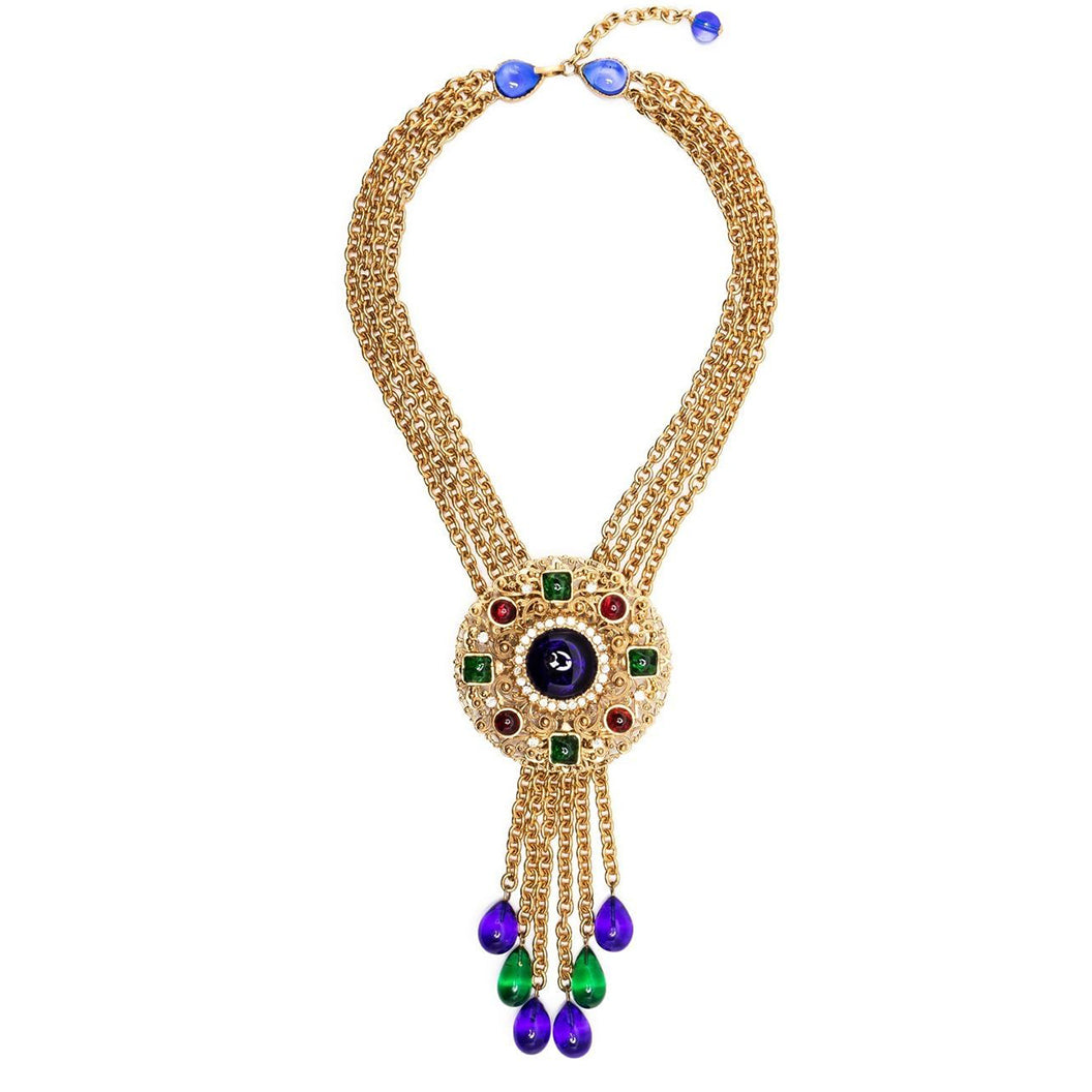 Openwork Medallion Necklace Chanel Gripoix