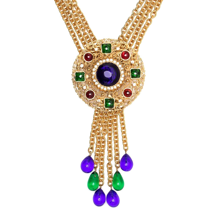 Openwork Medallion Necklace Chanel Gripoix