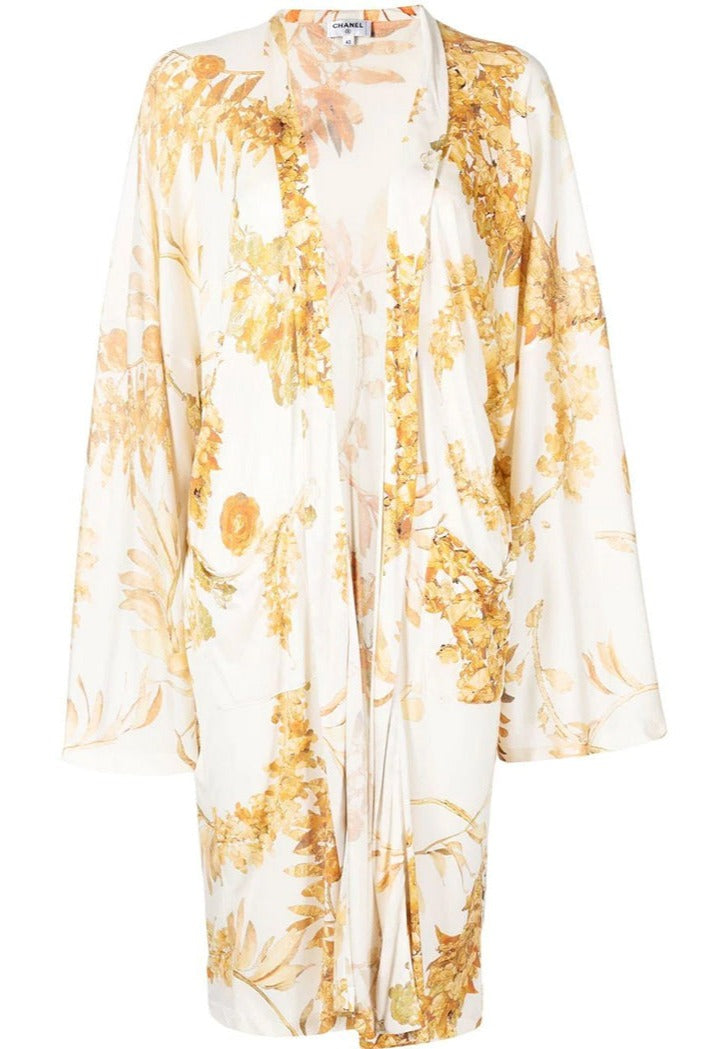 Paris Athens silk Baroque Pattern Kimono - Rewind Vintage Affairs