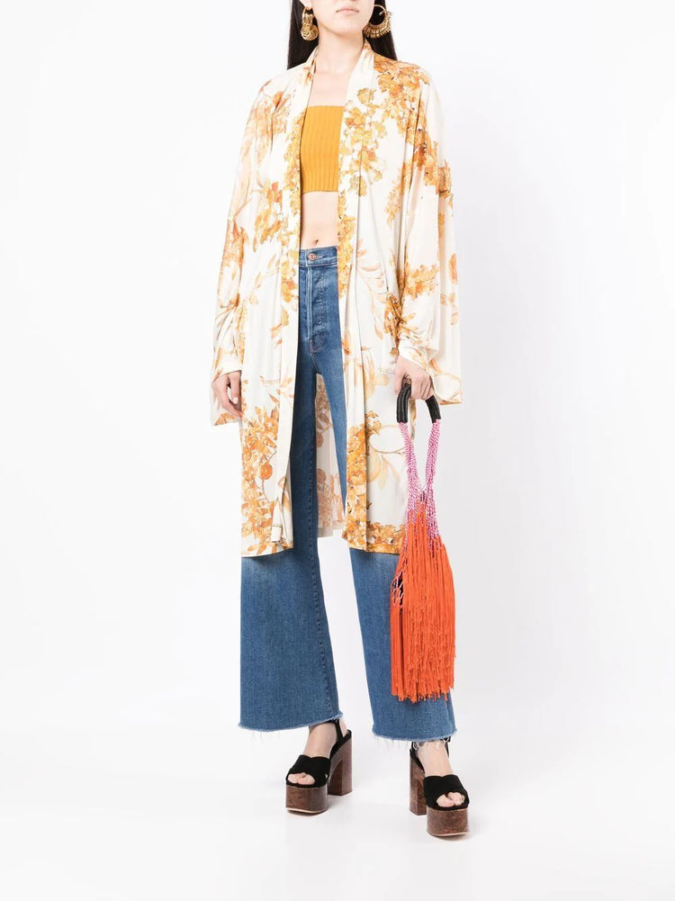 Paris Athens silk Baroque Pattern Kimono - Rewind Vintage Affairs