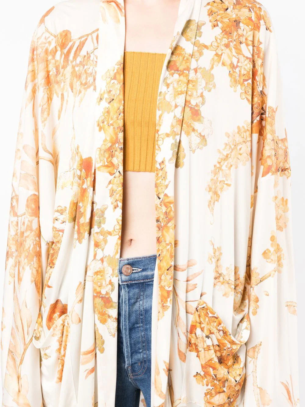 Paris Athens silk Baroque Pattern Kimono - Rewind Vintage Affairs