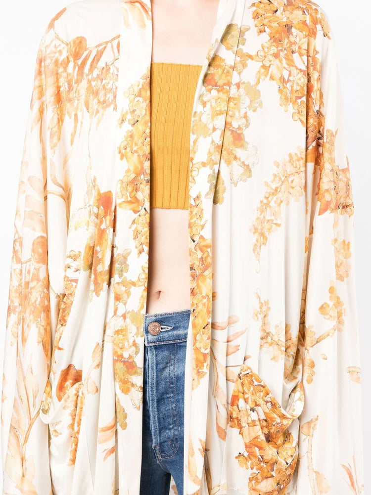 Paris Athens silk Baroque Pattern Kimono - Rewind Vintage Affairs