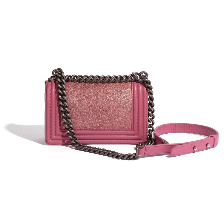 Pink Leather Le Boy Bag - Rewind Vintage Affairs