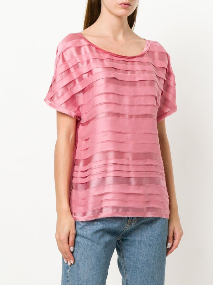 Pink Striped Layer Top - rewindvintageofficial