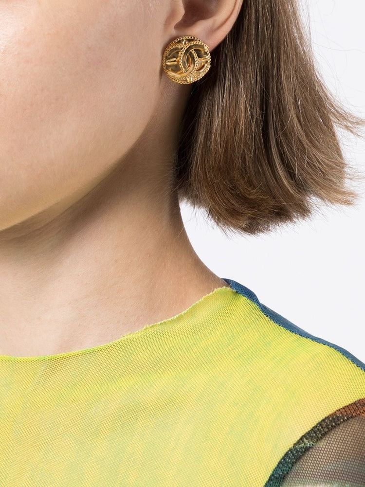 Chain Print Clip-on Earrings - rewindvintageofficial
