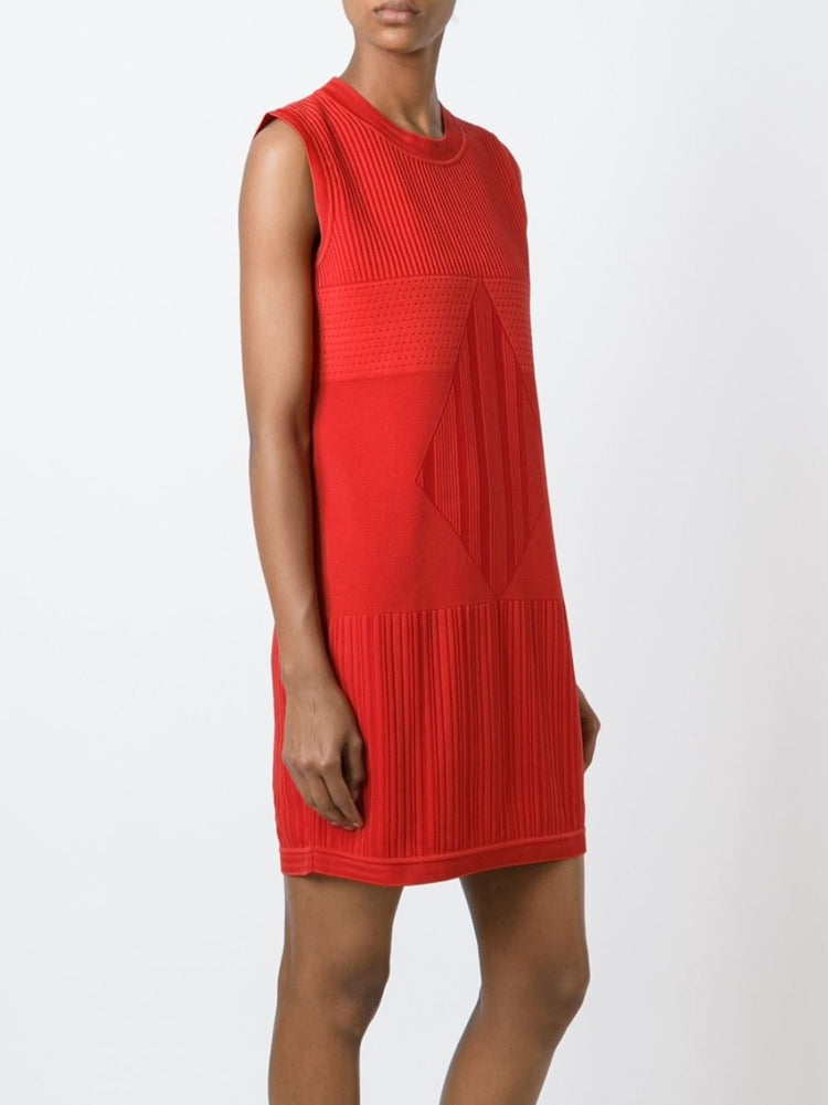 Sleeveless Red Knit Dress - rewindvintageofficial