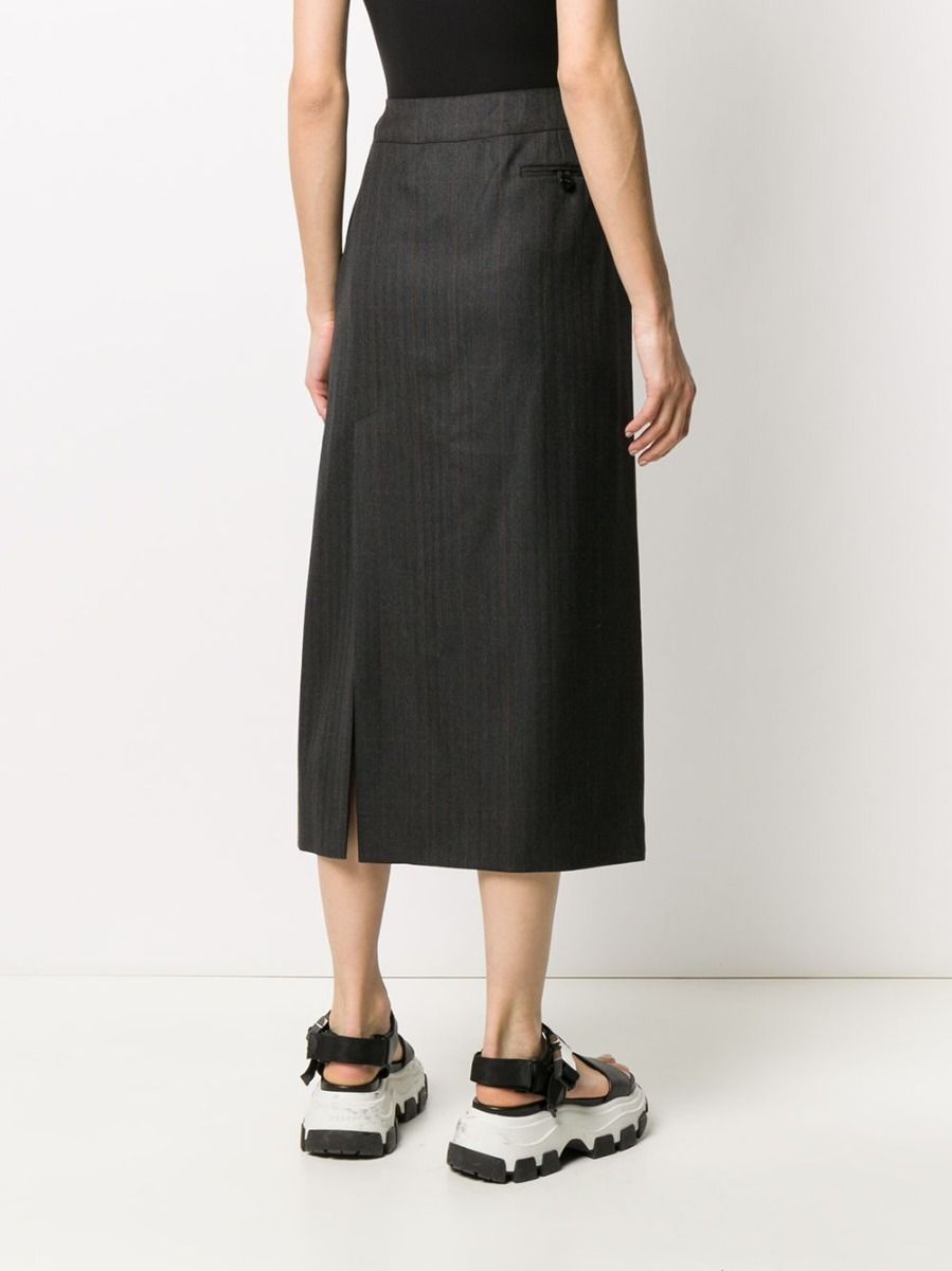 Straight Black Wrap Skirt - rewindvintageofficial