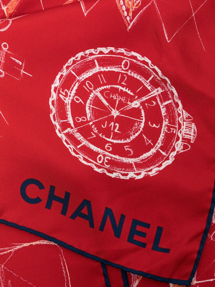 Symbols Motif Silk Scarf - Rewind Vintage Affairs