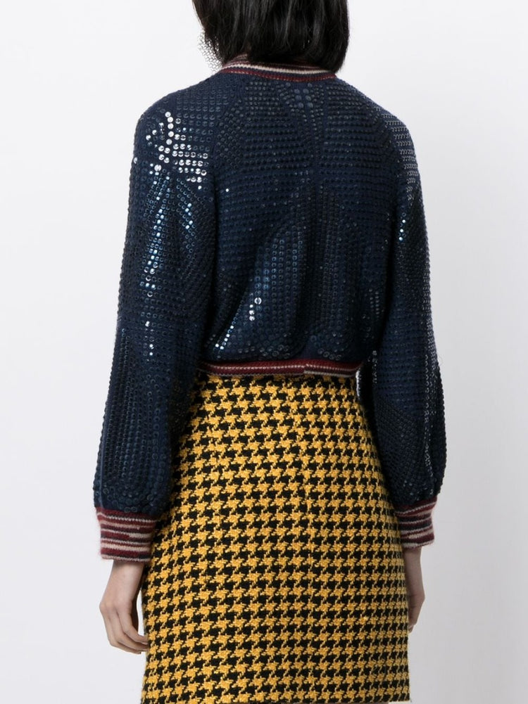 Cropped Sequin Jacket - rewindvintageofficial