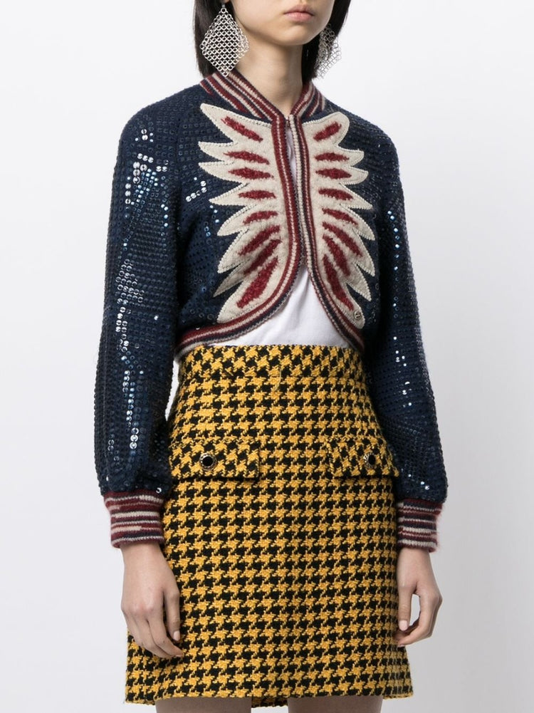 Cropped Sequin Jacket - rewindvintageofficial