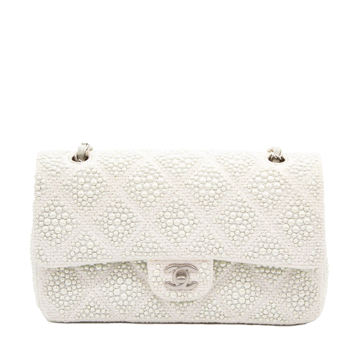 Pearl Embellished Flap Bag - Rewind Vintage Affairs