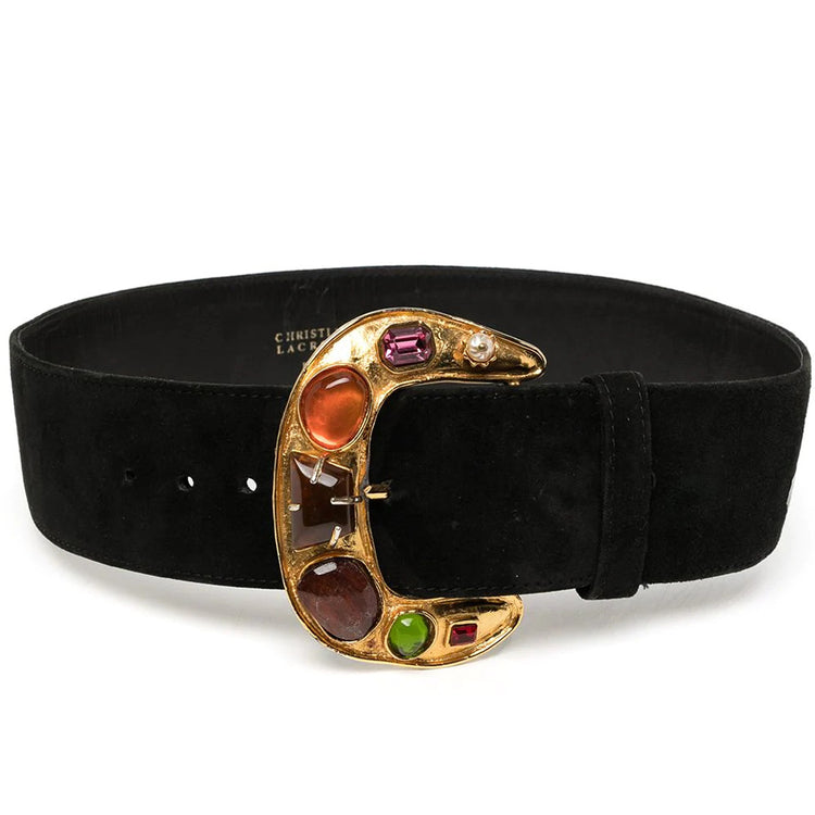 Gemstone Embellished Buckle Belt - Rewind Vintage Affairs
