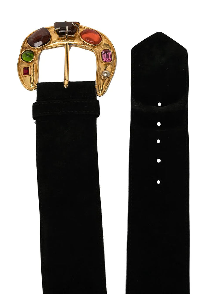 Gemstone Embellished Buckle Belt - Rewind Vintage Affairs