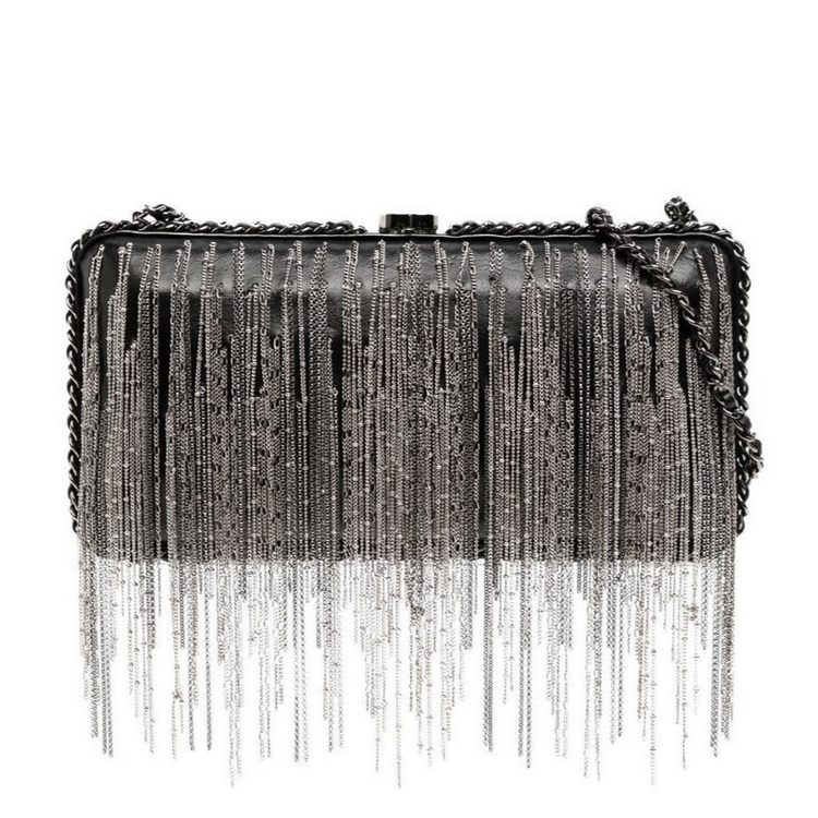 Chain Detail Clutch Bag - Rewind Vintage Affairs