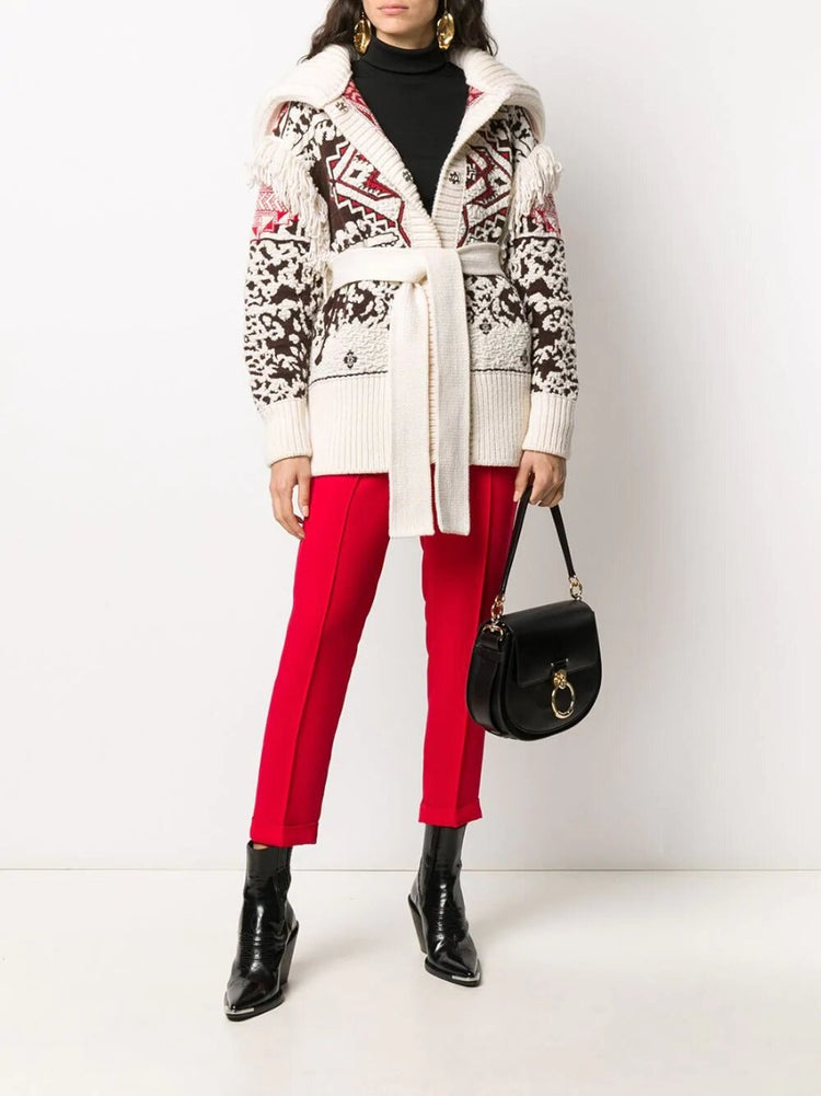 Mohair and Wool White Fringe Cardigan - rewindvintageofficial