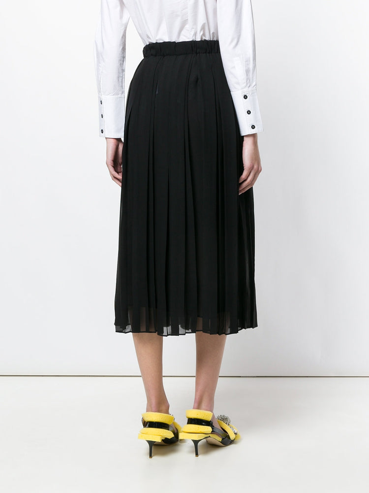 Black Pleated Skirt - rewindvintageofficial