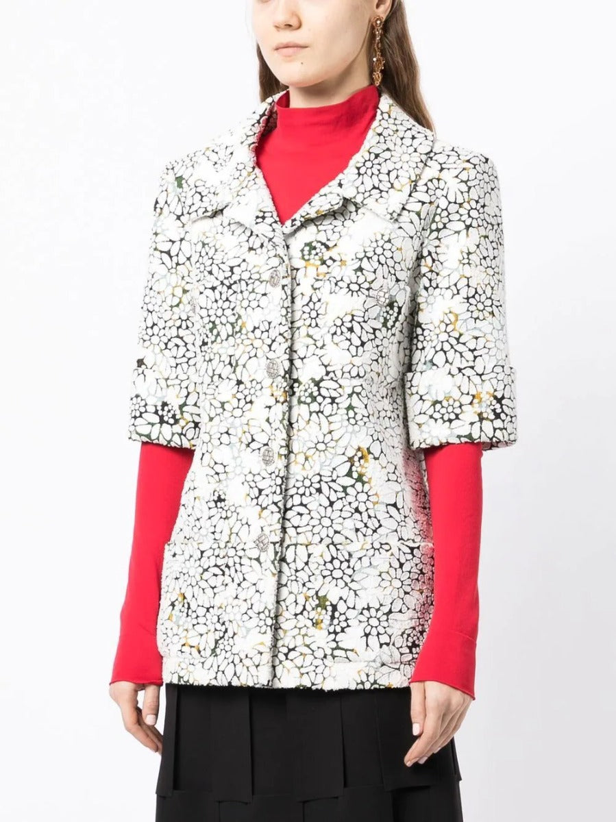 Autumn Flower-Print Jacket - Rewind Vintage Affairs