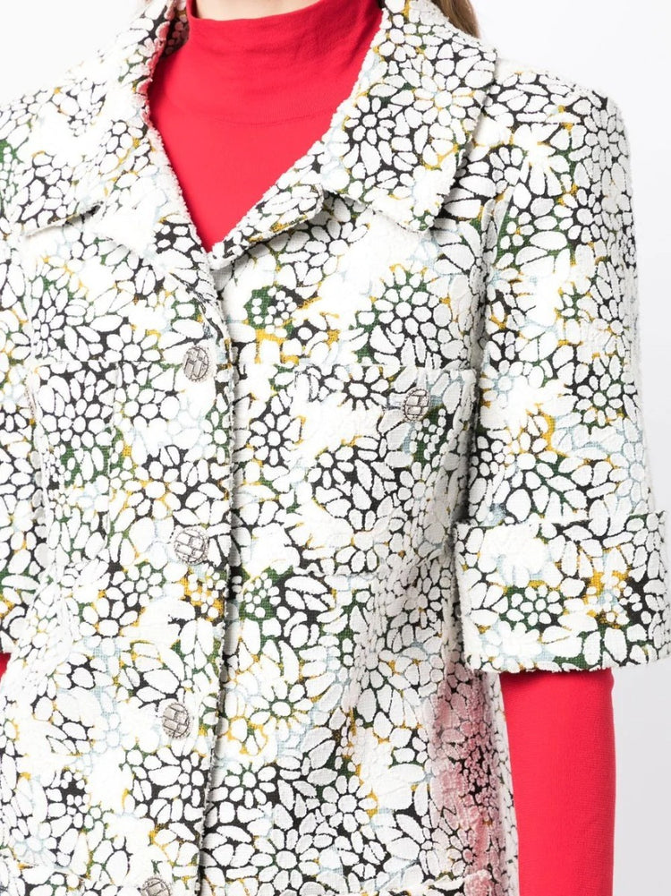 Autumn Flower-Print Jacket - Rewind Vintage Affairs