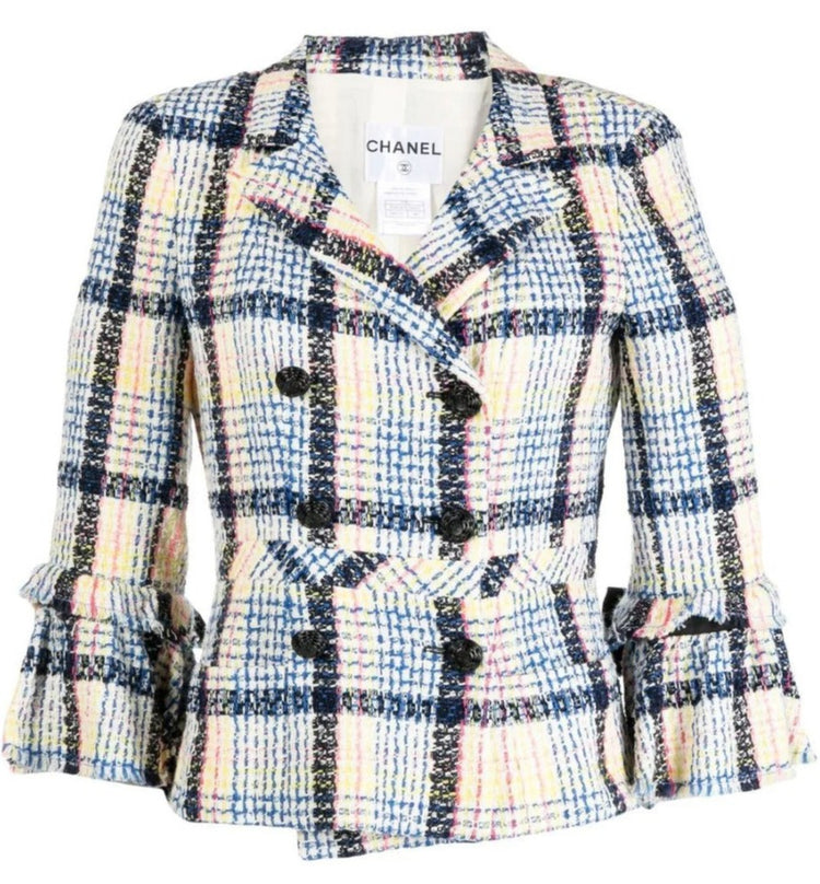 Ribbon-Detailed Tweed Jacket - Rewind Vintage Affairs