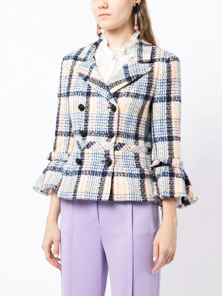 Ribbon-Detailed Tweed Jacket - Rewind Vintage Affairs