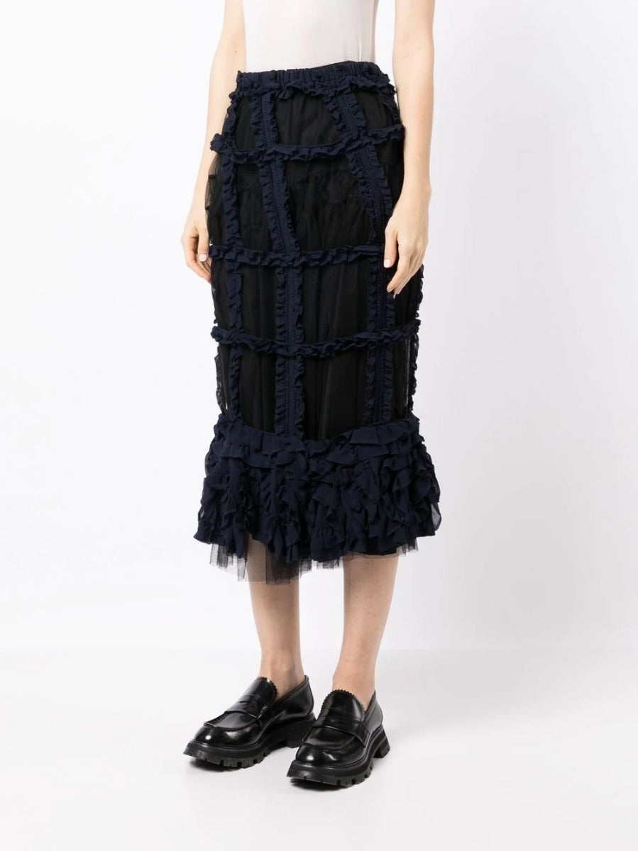Avant-Garde Textured Cage Skirt - Rewind Vintage Affairs