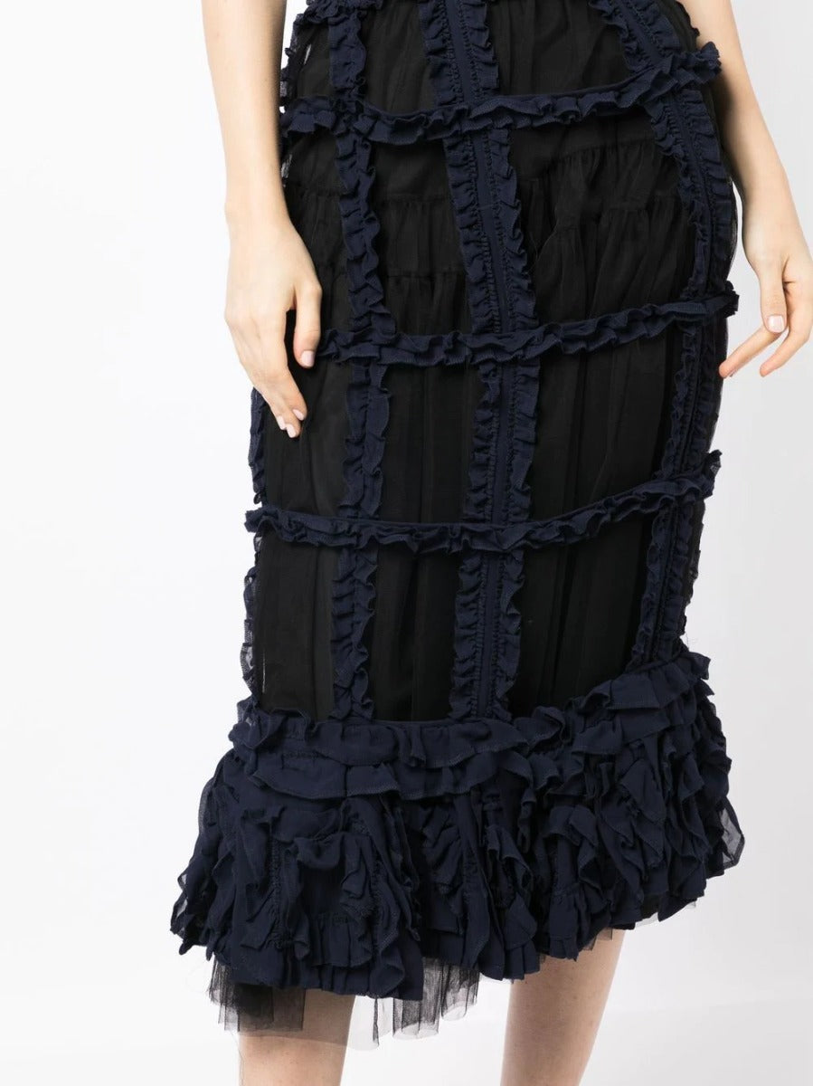 Avant-Garde Textured Cage Skirt - Rewind Vintage Affairs