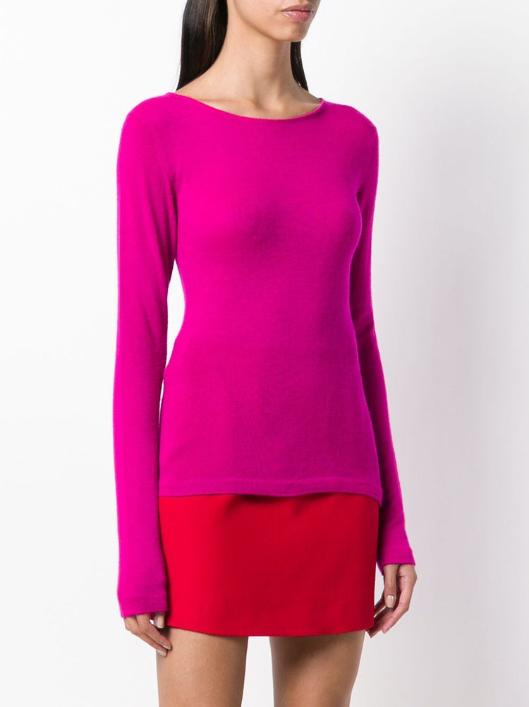 Fuchsia Cashmere Top - rewindvintageofficial