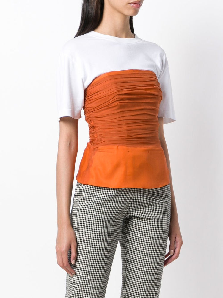 Orange Chiffon Top - rewindvintageofficial