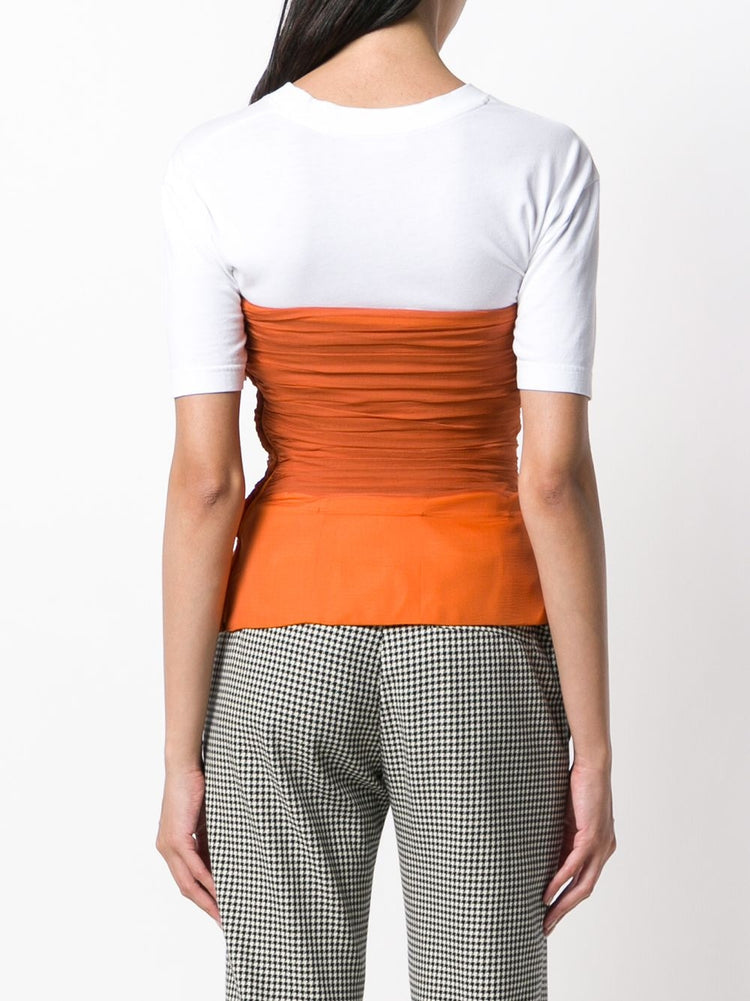 Orange Chiffon Top - rewindvintageofficial