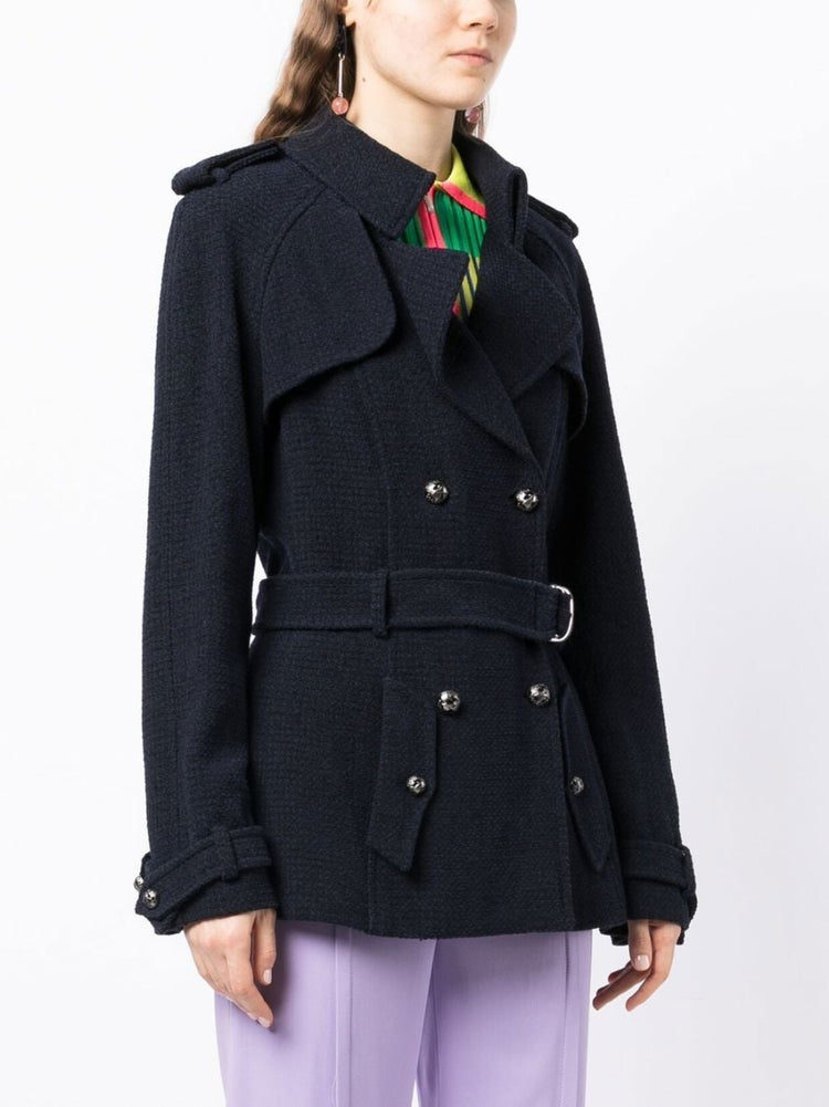 Short Belted Trench Coat - Rewind Vintage Affairs
