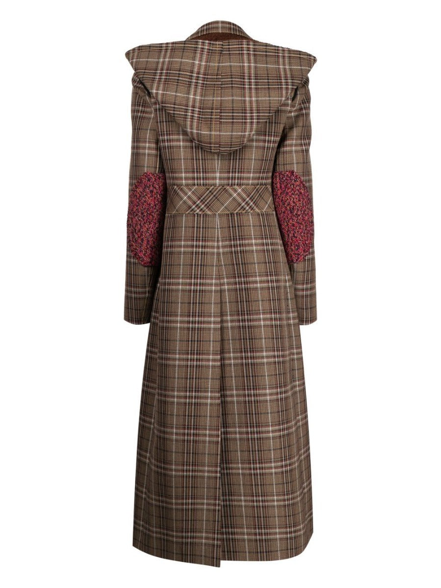 Runaway Plaid Hooded Midi Coat - Rewind Vintage Affairs