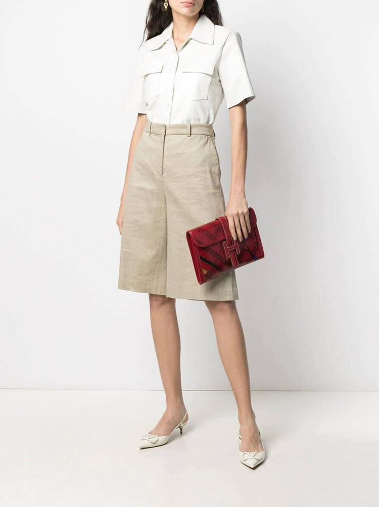 Jige Red Leather Clutch - rewindvintageofficial