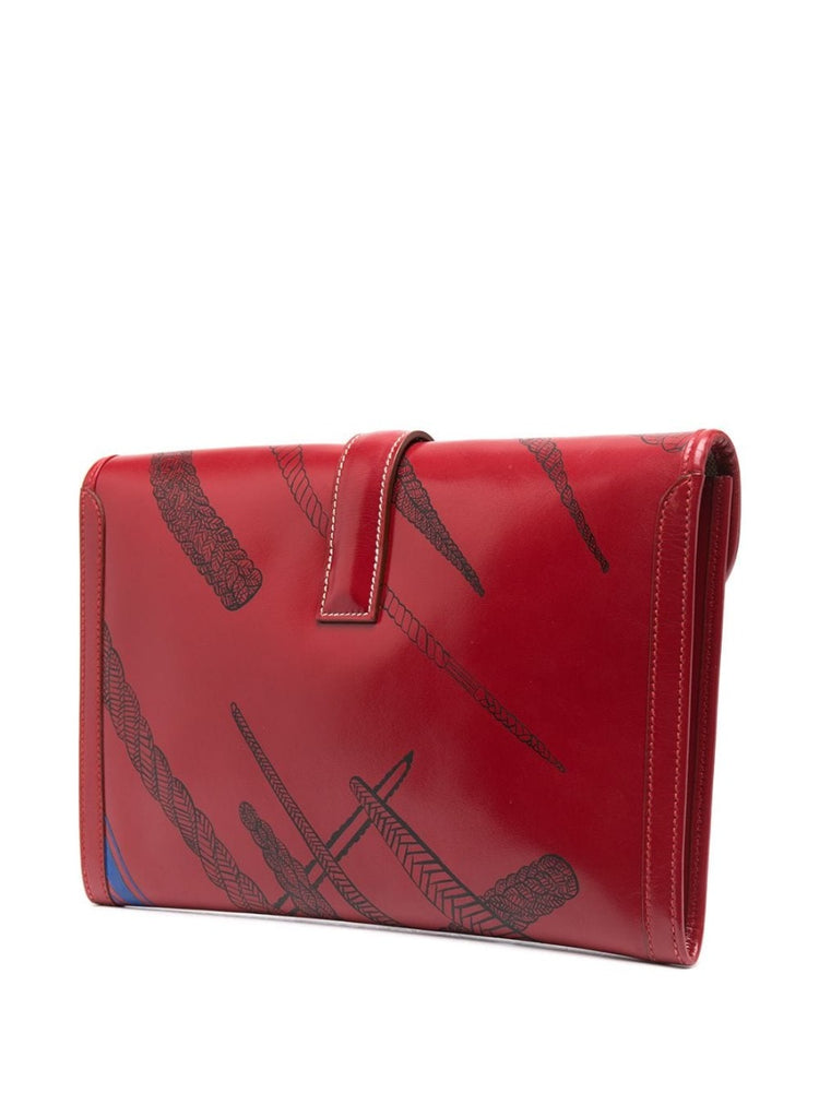 Jige Red Leather Clutch - rewindvintageofficial