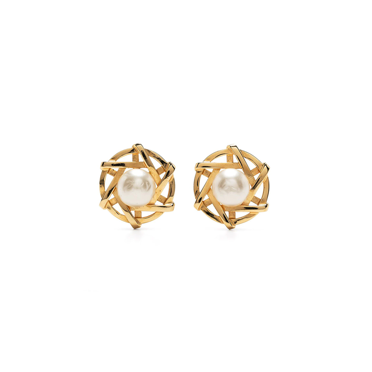 Pearl and Star Clip-on Earrings - Rewind Vintage Affairs