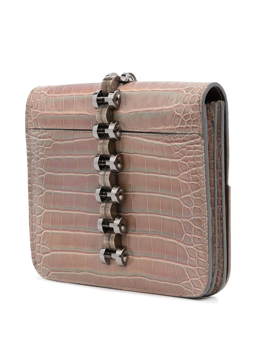 Beige Pearlescent Clutch - rewindvintageofficial