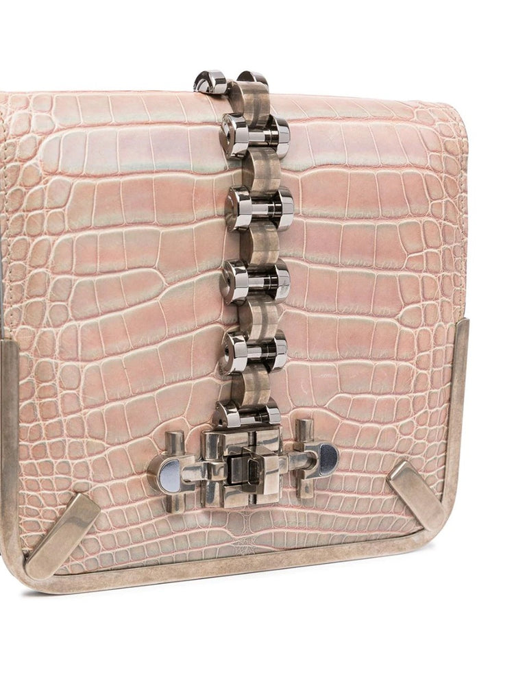 Beige Pearlescent Clutch - rewindvintageofficial